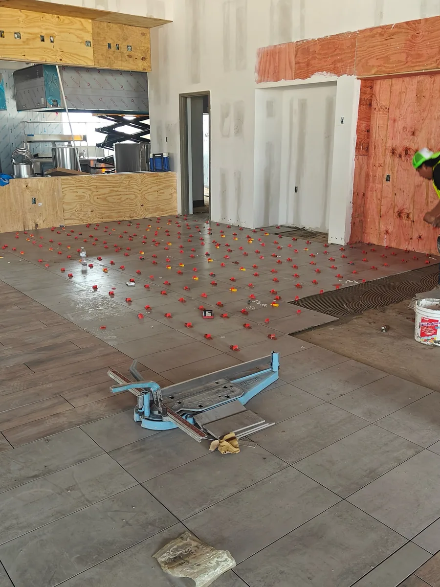 Commercial flooring installation